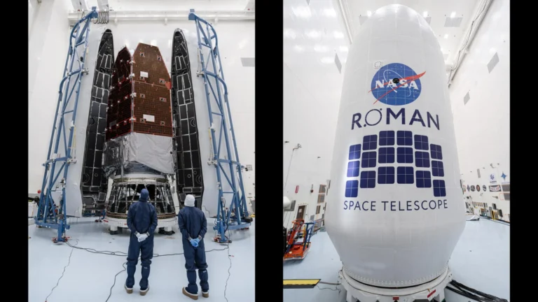 nancy-grace-roman-space-telescope-encased-in-spacex-falcon-heavy-fairing-inches-closer-to-launch