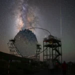 a-perseid-meteor-streaks-across-the-milky-way-above-a-groundbreaking-gamma-ray-telescope