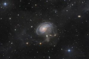 peculiar-spiral-galaxy-arp-78-showcases-galactic-interactions-in-stunning-new-image