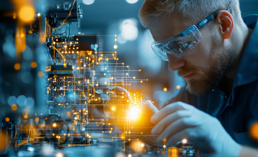 Innovative engineering process high-tech lab photograph industri