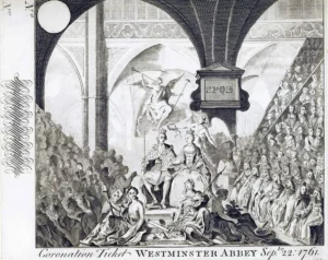 Ticket for George III coronation 1761.