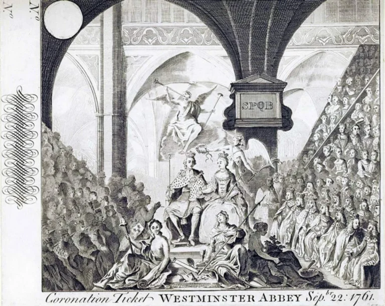 Ticket for George III coronation 1761.