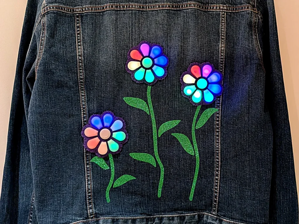 high-tech-fashion-meets-sustainable-diy-in-the-bedazzled-jean-jacket-project