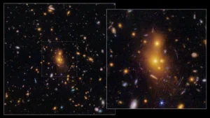 james-webb-space-telescope-unveils-ancient-galaxy-cluster-xlssc-122-and-challenges-modern-cosmological-models-through-gravitational-lensing