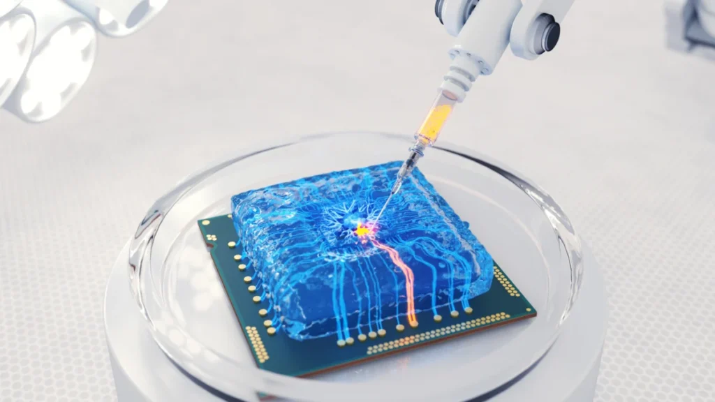 Bio-Computing: Microinjecting Data into an Organic Processor